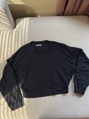 Reformation Black Pullover Sweatshirt